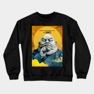 Puff Sumo: Peace of Mind Brought to you by Cigars on a Dark Background Crewneck Sweatshirt